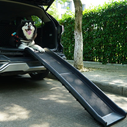 Foldable Dog Ramp for Car, SUV & Truck – Portable Non-Slip Pet Ladder for Large Dogs (Black)