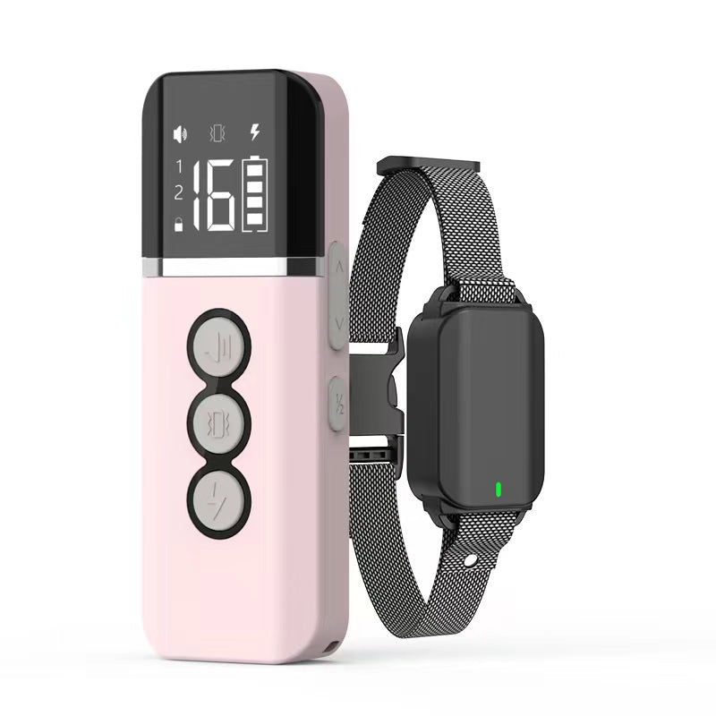 Electric Shock & Anti-Bark Collar for Dogs - Rechargeable, Waterproof, Adjustable Shock & Vibration, 1640ft Range, Dual-Channel Remote