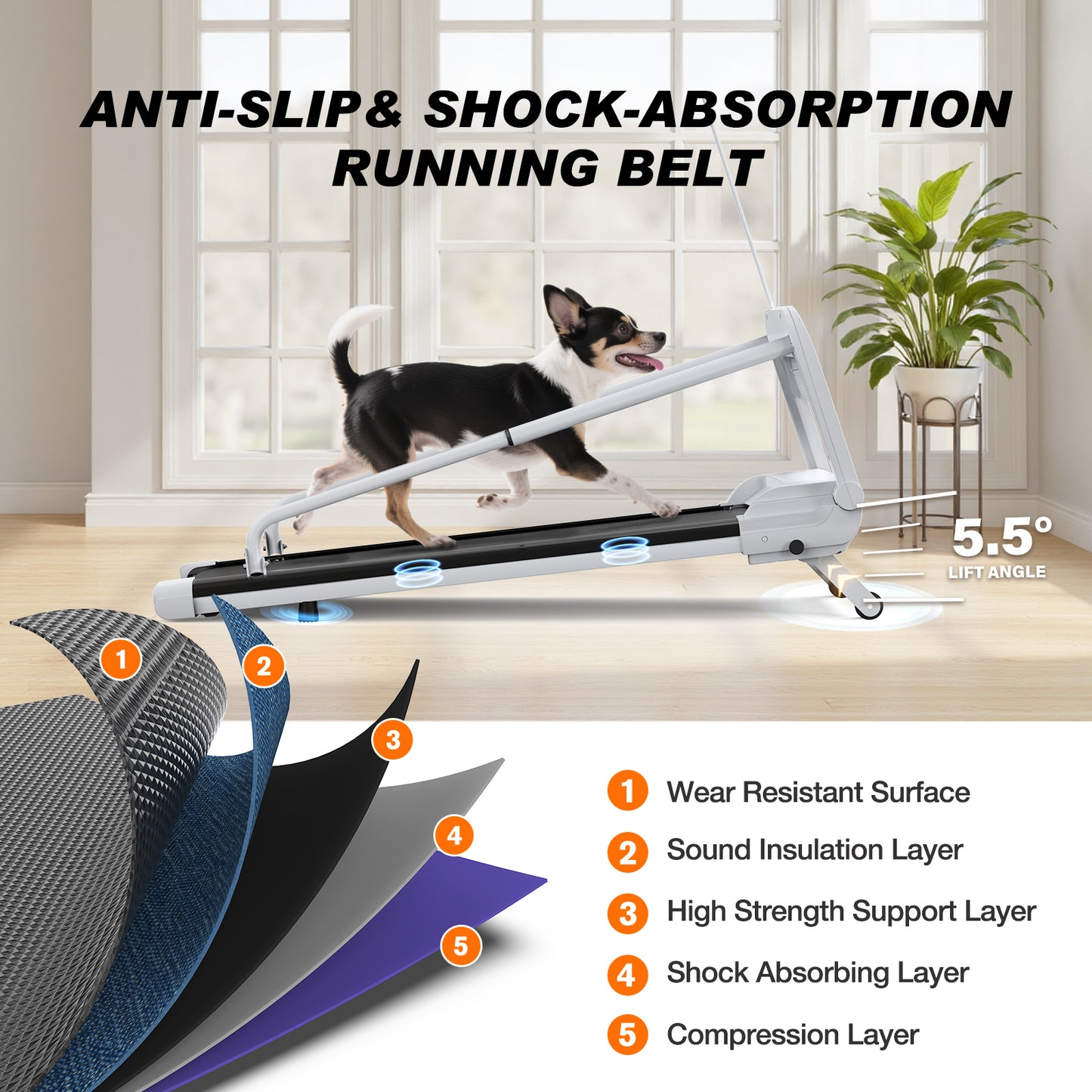 Home Dog Treadmill – Smart Adjustable Pet Treadmill for Small & Medium Breed Dogs