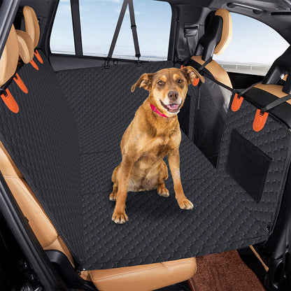 Dog Car Seat Protector with Zipper Mesh Window and Storage Bags – Waterproof  for Cars, Trucks, and SUV